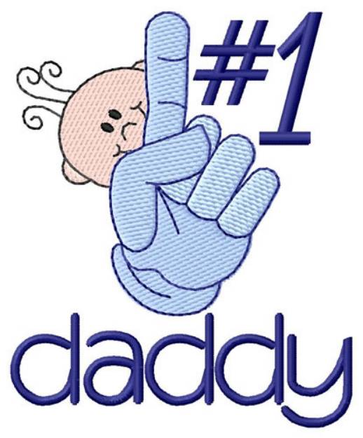Picture of #1 Daddy Machine Embroidery Design