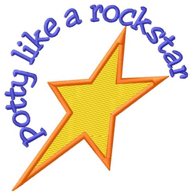 Picture of Potty Like A Rockstar Machine Embroidery Design