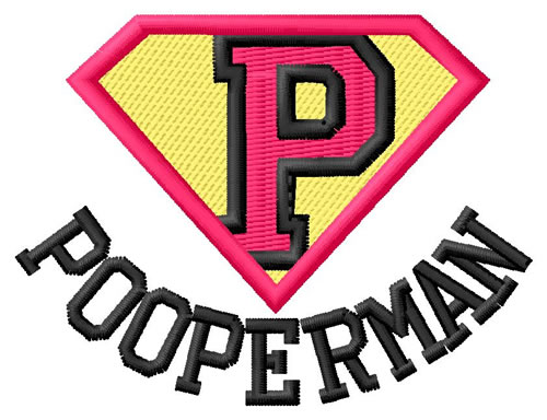 Pooperman Machine Embroidery Design