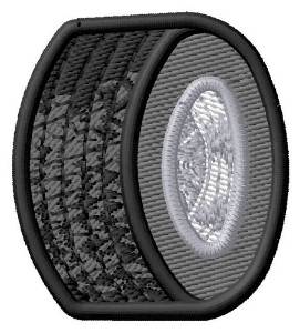 Picture of Tire Machine Embroidery Design