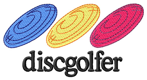Discgolfer Machine Embroidery Design