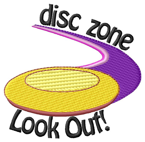 Disc Zone Machine Embroidery Design
