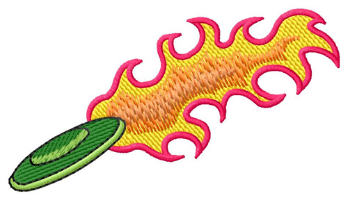Flaming Disc Machine Embroidery Design