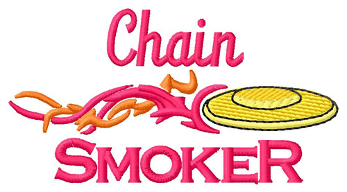 Chain Smoker Machine Embroidery Design