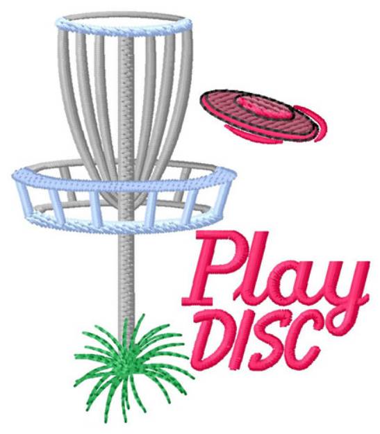 Picture of Play Disc Machine Embroidery Design