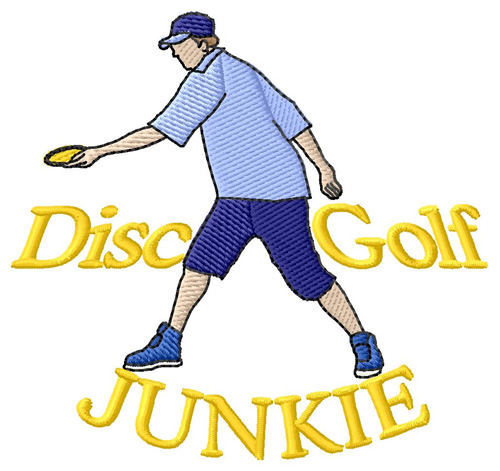 Disc Golf Junkie Machine Embroidery Design