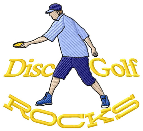 Disc Golf Rocks Machine Embroidery Design
