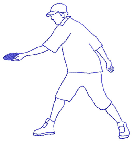 Player Outline Machine Embroidery Design