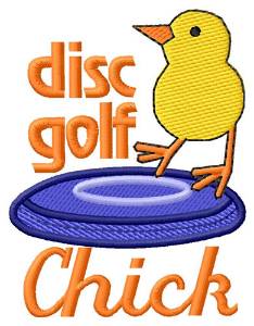 Picture of Disc Golf Chick Machine Embroidery Design