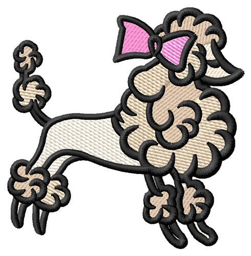 French Poodle Machine Embroidery Design