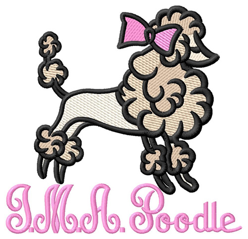 I.M.A. Poodle Machine Embroidery Design