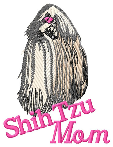 Shih Tzu Mom Machine Embroidery Design