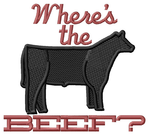 Wheres The Beef Machine Embroidery Design