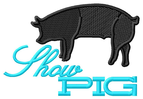 Show Pig Machine Embroidery Design