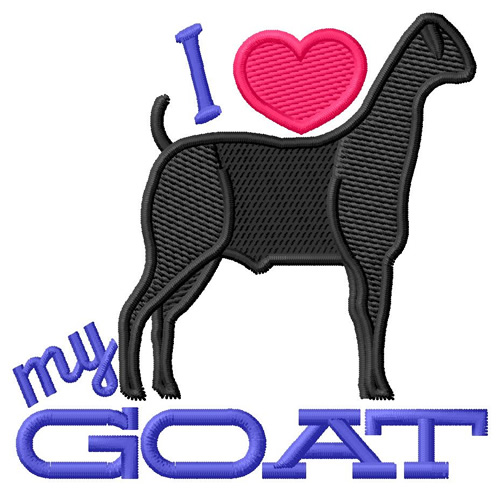 Love My Goat Machine Embroidery Design