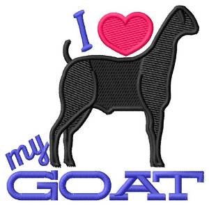 Picture of Love My Goat Machine Embroidery Design