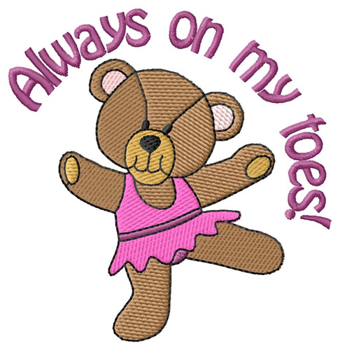 Always On My Toes Machine Embroidery Design