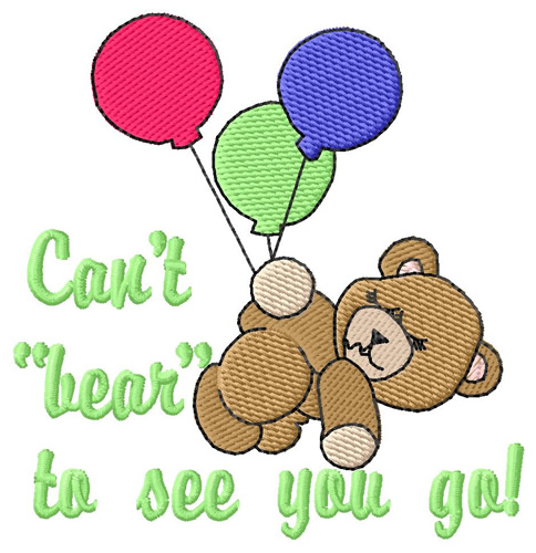 Cant Bear... Machine Embroidery Design