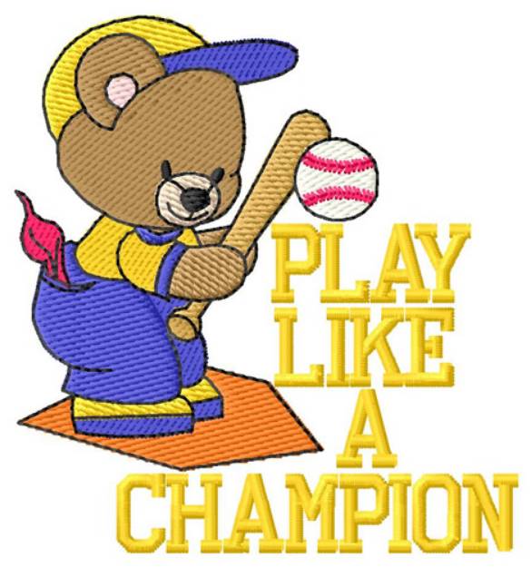 Picture of Play Like A Champion Machine Embroidery Design