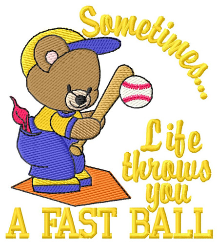 Fast Ball Machine Embroidery Design