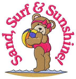 Picture of Sand, Surf & Sunshine! Machine Embroidery Design