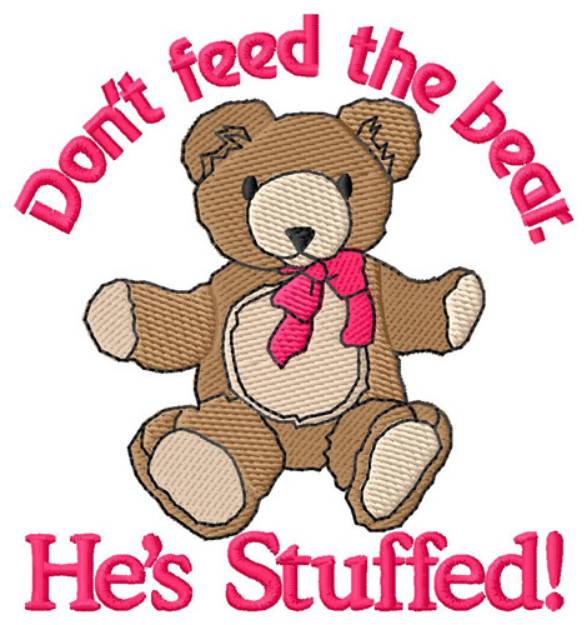 Picture of Dont Feed The Bear Machine Embroidery Design