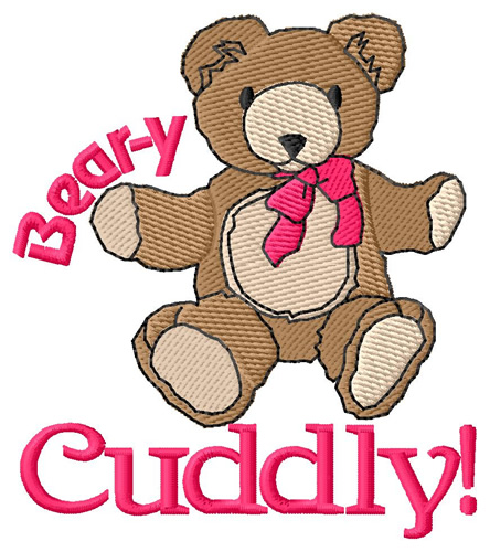 Beary Cuddly Machine Embroidery Design