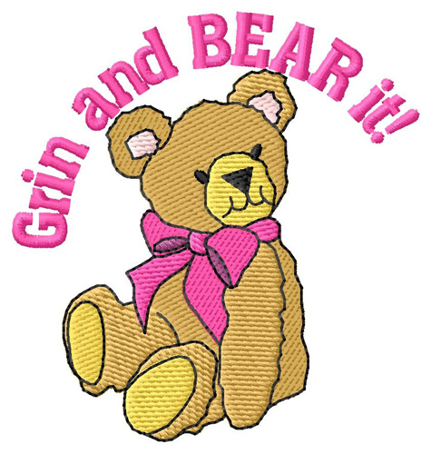 Grin and Bear it! Machine Embroidery Design