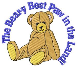 Picture of The Best Paw Machine Embroidery Design