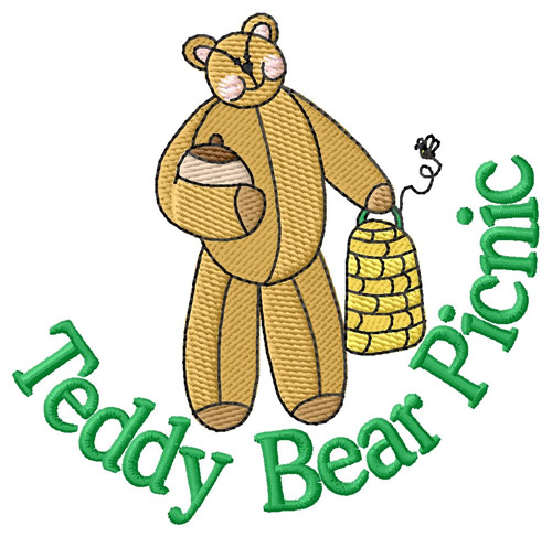 Teddy Bear Picnic Machine Embroidery Design