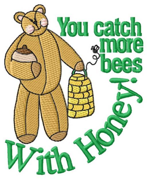 Picture of Catch More With Honey Machine Embroidery Design