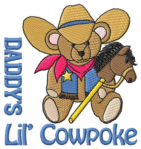 Daddys Lil Cowpoke Machine Embroidery Design