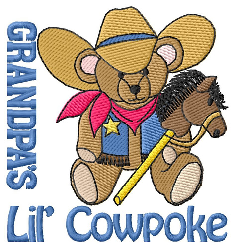 Grandpas Lil Cowpoke Machine Embroidery Design