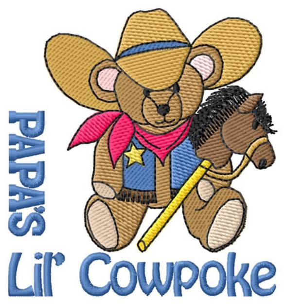Picture of Papas Lil Cowpoke Machine Embroidery Design