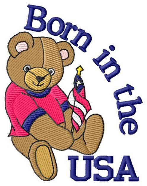 Picture of Born In The USA Machine Embroidery Design