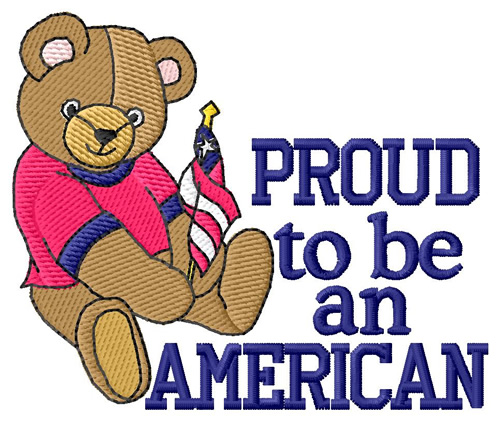 Proud To Be An American Machine Embroidery Design