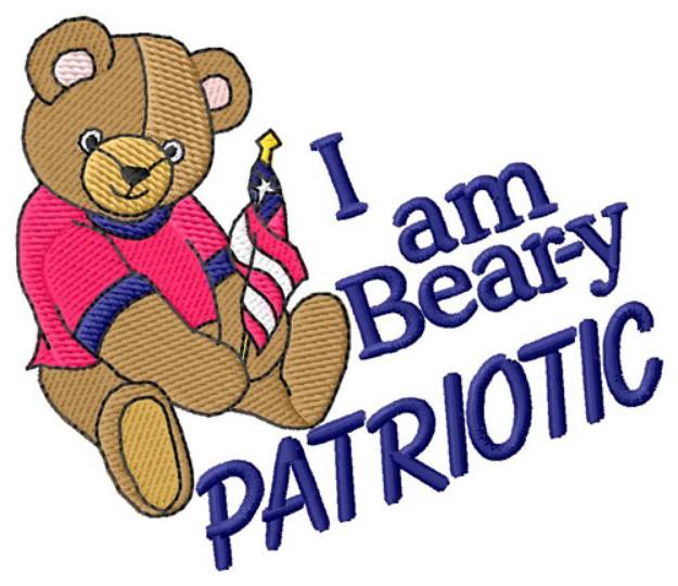 Picture of Patriotic Bear Machine Embroidery Design