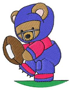Picture of Football Bear Machine Embroidery Design
