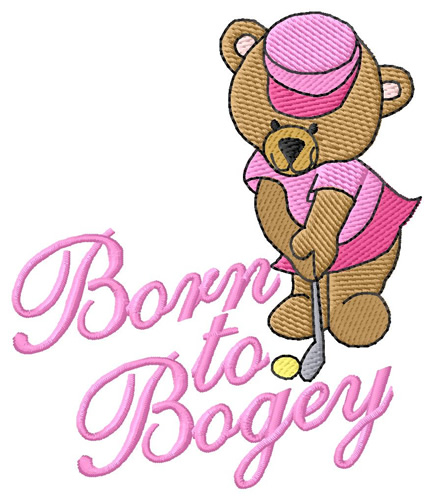 Born To Bogey Machine Embroidery Design
