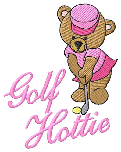 Golf Hottie Machine Embroidery Design