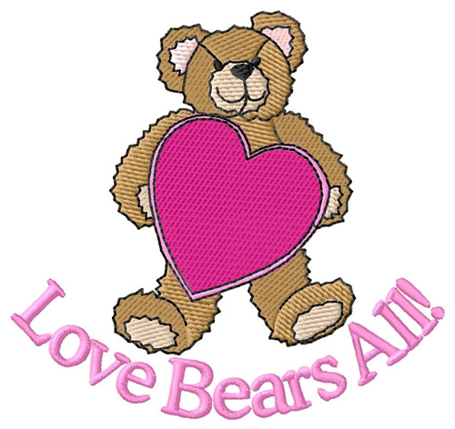 Love Bears All Machine Embroidery Design