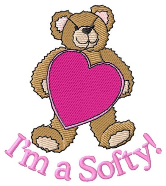 Picture of Im A Softy Machine Embroidery Design