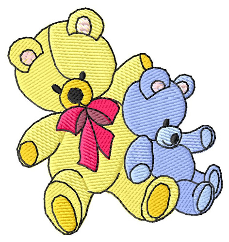 Teddy  Bears Machine Embroidery Design