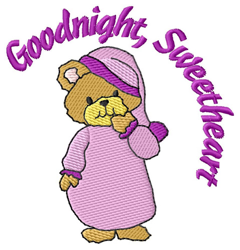 Goodnight Sweetheart Machine Embroidery Design