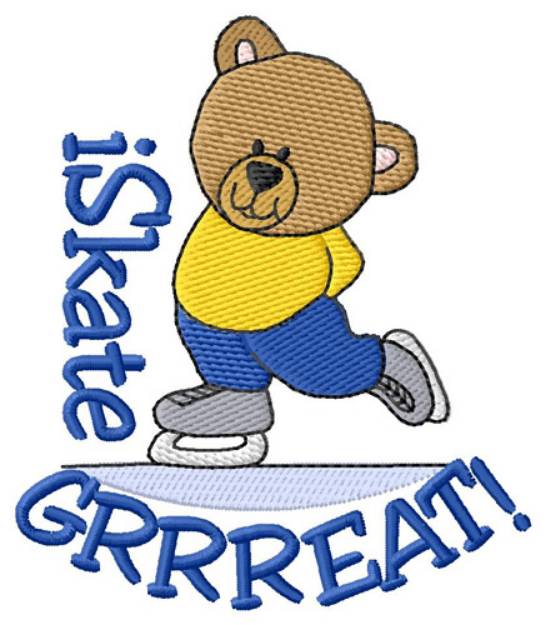 Picture of I Skate Great Machine Embroidery Design