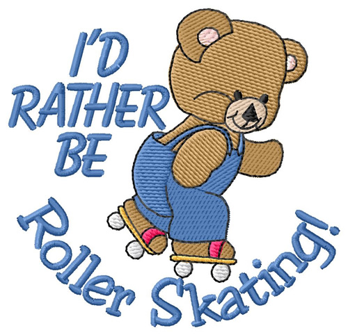 Roller Skating Machine Embroidery Design