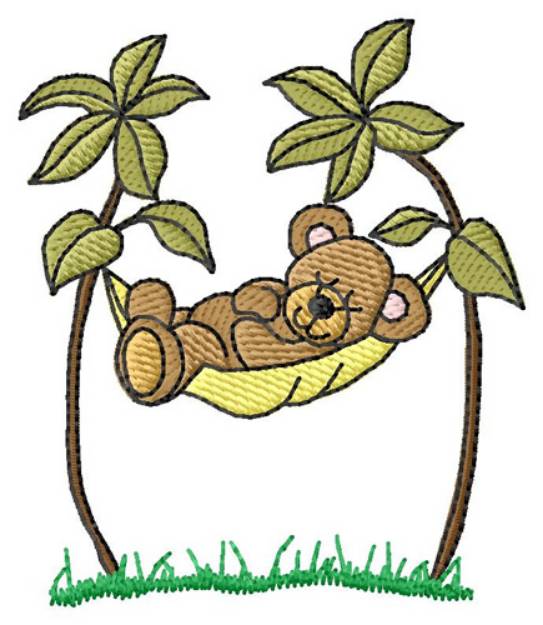 Picture of Napping Bear Machine Embroidery Design