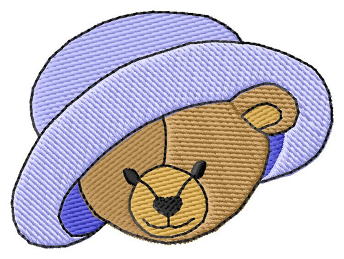 Bear In Hat Machine Embroidery Design