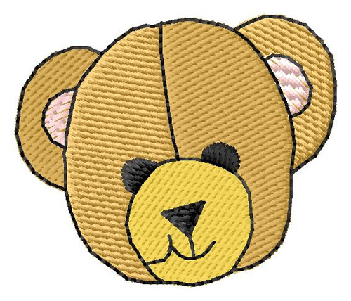 Bear Head Machine Embroidery Design