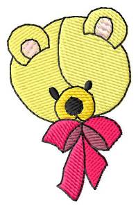 Picture of Bear With Bow Machine Embroidery Design